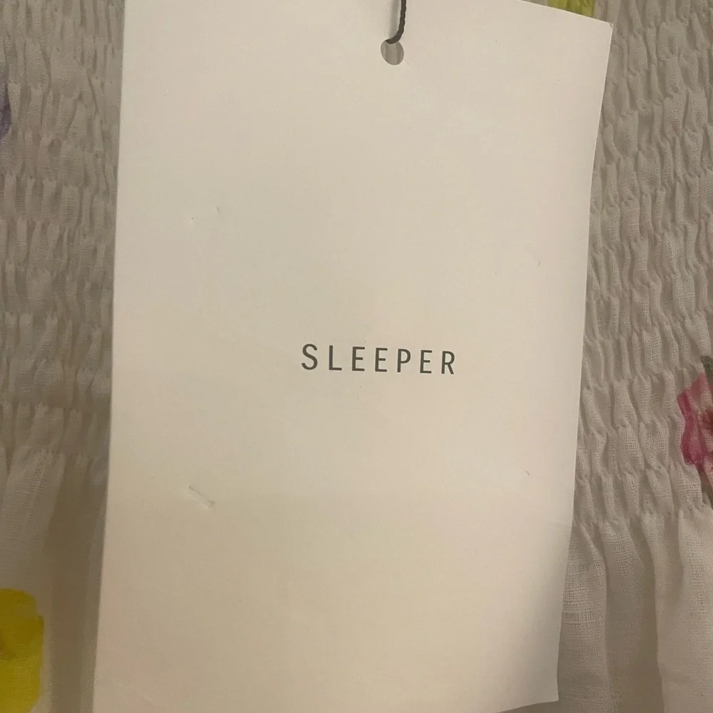 Sleeper Atlanta Pansies Smocked Bodice Midi Dress - Picture 9 of 14